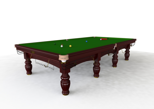 Riley Aristocrat Tournament Champion Full Size Mahogony Finish Steel Block Cushion Snooker Table (12ft 365cm)